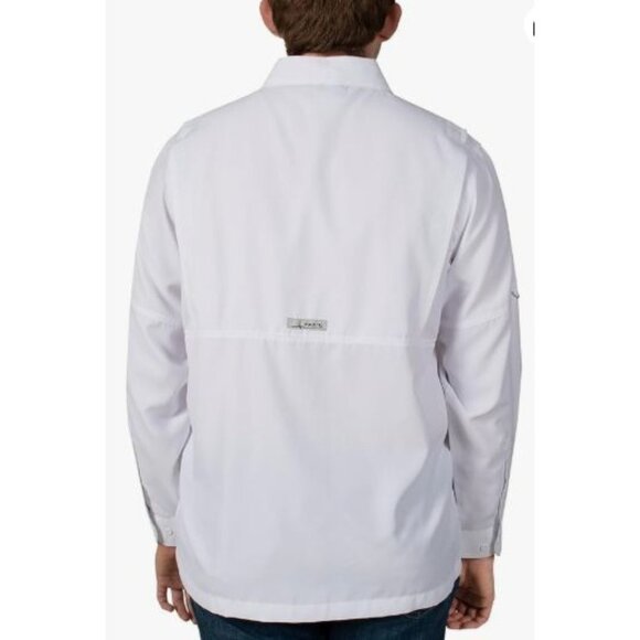 Habit Crayfish Creek Size Small UPF 40 Bright White Men's Button Up Shirt NWT Ri - Picture 2 of 14